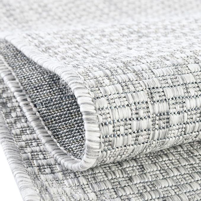 Unique Loom Collection Casual Transitional Solid Heathered Indoor/Outdoor - Image 5