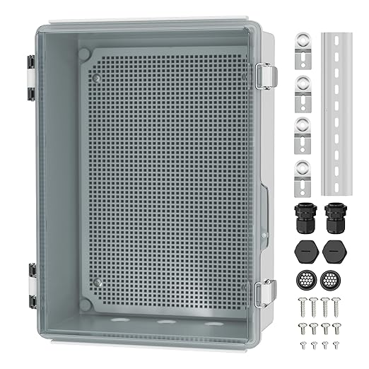 Joinfworld Clear Electrical Enclosure Box Outdoor 14x10x6 Plastic Junction Box by Joinfworld