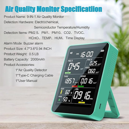 XOOPON 13-in-1 Indoor Air Quality Monitor - Image 9
