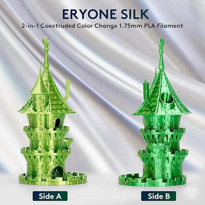 ERYONE Silk Dual Color PLA Filament 3D Printer 1.75mm +/- 0.03mm, Bicolor Two - Image 3