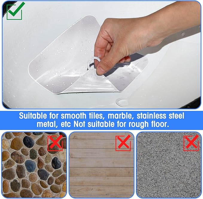 Yinkin 6 Pcs Drain Covers to Keep Bugs Out Silicone Shower Floor Tub Stoppers - Image 5