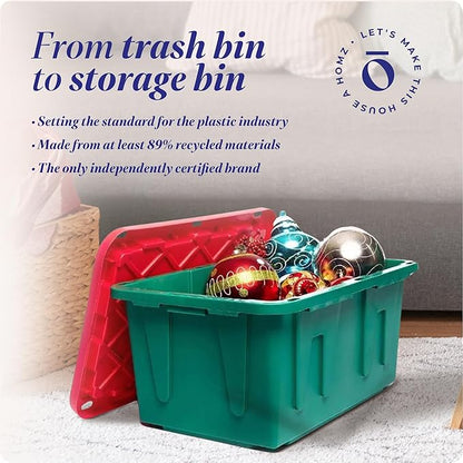 HOMZ 4-Pack Durabilt, Heavy Duty Plastic Storage Bins - Image 7