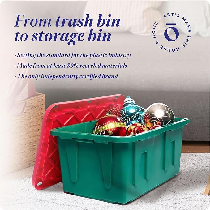 HOMZ 2-Pack Durabilt, Heavy Duty Plastic Storage Bins - Image 7