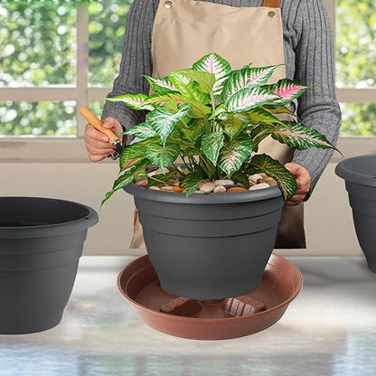 4 Pack Plant Saucer 8 inch, 10 12 14 17 inch, Plant Stand Plastic Plant Saucers - Image 5