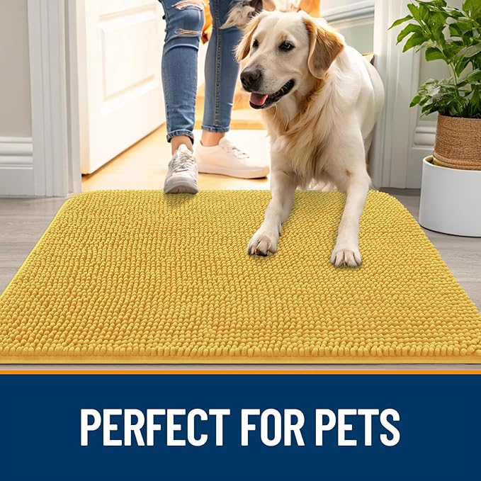 OLANLY Dog Door Mat for Muddy Paws 59x24, Absorbs Moisture and Dirt, Absorbent - Image 6