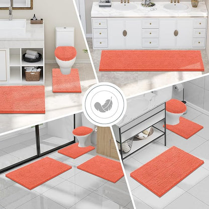 Smiry Luxury Chenille Bathroom Rugs 36x24, Extra Soft and Absorbent Shaggy Bath - Image 7