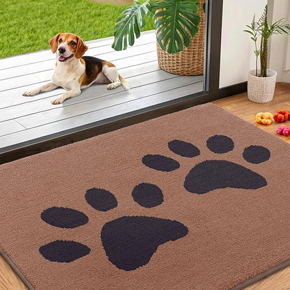 Smiry Dog Door Mat for Muddy Paws, Absorbs Moisture and Dirt, Low-Profile by Smiry