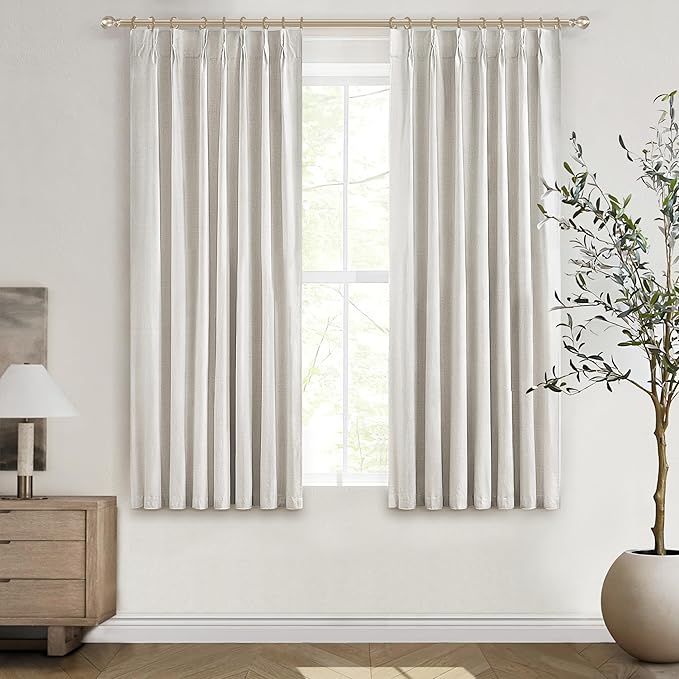 Birch 54 Inches Length Small Darkening Curtains by QJMYDECO