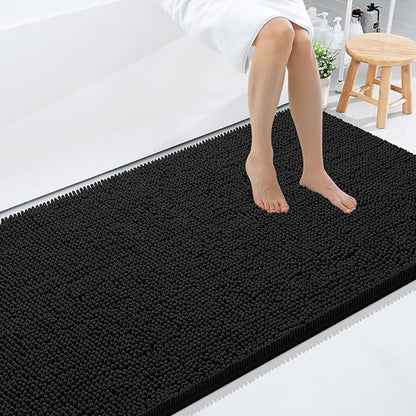 Smiry Luxury Chenille Bathroom Rugs 59x35, Extra Soft and Absorbent Shaggy Bath by Smiry