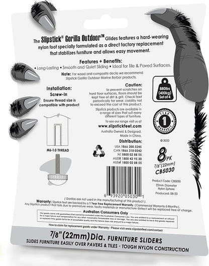 Slipstick Gorilla Outdoor Adjustable Furniture Levelers Weatherproof Screw in - Image 8