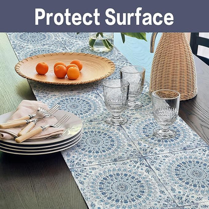 Drawer and Shelf Liner for Kitchen Cabinets Non-Adhesive Waterproof Boho Shelf - Image 3