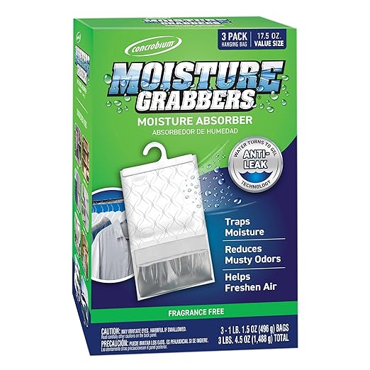 Concrobium Moisture Grabbers, Covers Up to 350 cu ft, Eliminates Musty Odors by Rust-Oleum