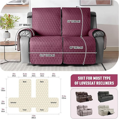 TAOCOCO 100% Waterproof Recliner Cover, Non-Slip Washable Reclining Couch Cover - Image 3
