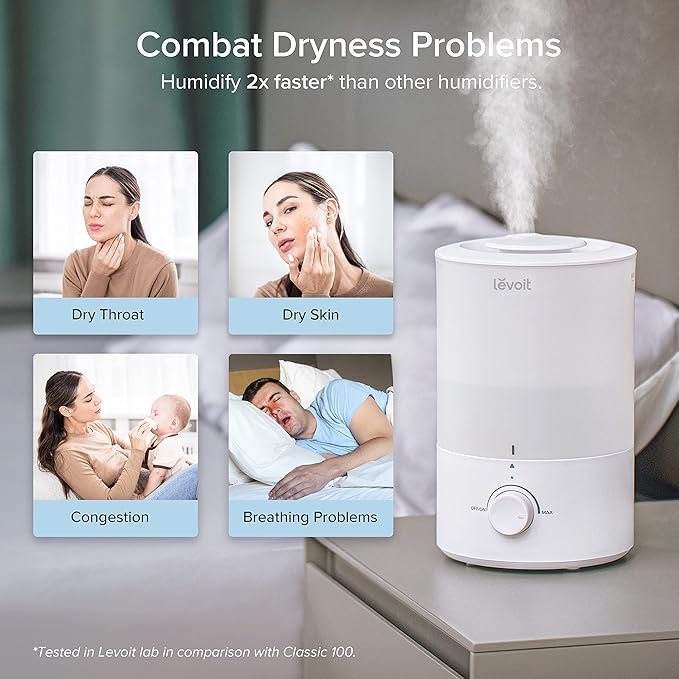 LEVOIT - Humidifiers for Bedroom - Quiet - Cool Mist/Top Fill/Essential Oil - Image 9