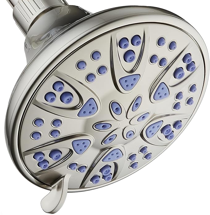 AquaDance Antimicrobial – Anti-Clog High-Pressure 6-Setting Shower Head by AquaDance