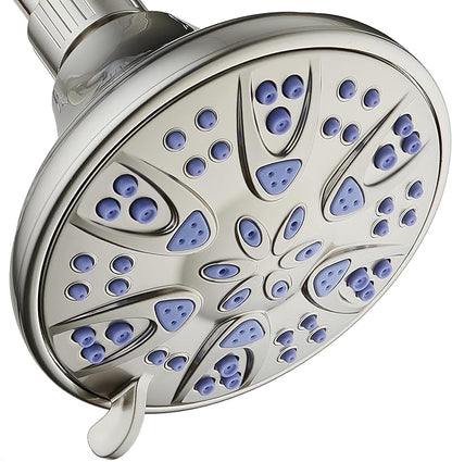 AquaDance Antimicrobial – Anti-Clog High-Pressure 6-Setting Shower Head by AquaDance