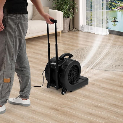 750W Air Mover Blower Fan, 3-Speed Carpet Dryer Fan - Image 9