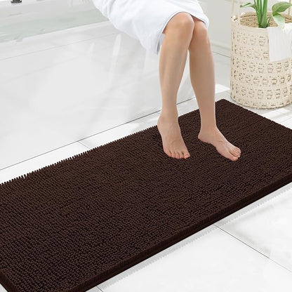 Smiry Luxury Chenille Bathroom Rugs 59x20, Extra Soft and Absorbent Shaggy Bath by Smiry
