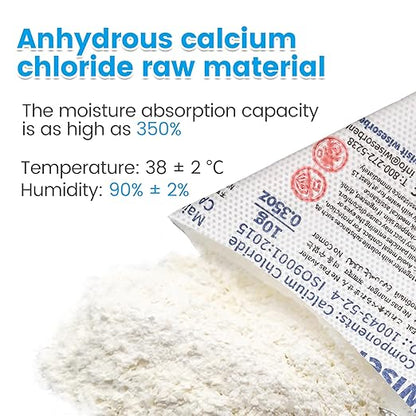 10Pcs 25 Gram Calcium Chloride Dessicant Packs, Double-Layer High Hygroscopic - Image 3