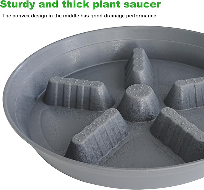 4 Pack Plant Saucer 12 inch, 8 10 14 17 inch, Plant Stand Plastic Plant Saucers - Image 5