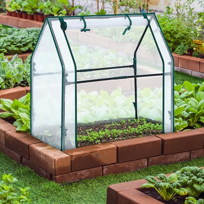 Mini Greenhouse for Indoor Outdoor: Ohuhu Tabletop Portable Green House - Image 5