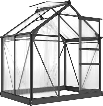 Outsunny 6' x 4' Greenhouse for Outdoors, Polycarbonate Greenhouse by Outsunny