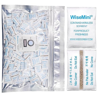 1 Gram 100 Pack Molecular Sieve Packets, Dessicant Packets, Dessicant Packs by Wisesorb