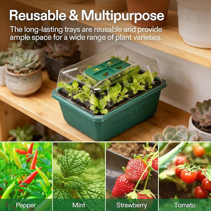 VIVOSUN 12-Pack Seed Starter Trays, 144-Cell Seed Starter Kit - Image 5