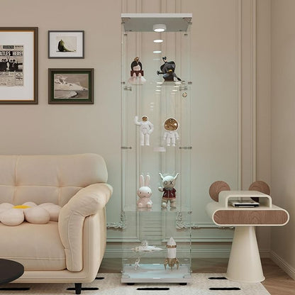 Yoluckea 4-Tier Glass Display Cabinet by Yoluckea