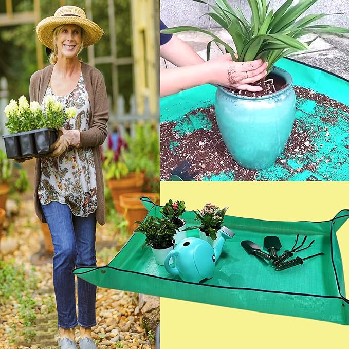 2 PCS Plant Repotting Mat for Indoor Plants, Portable Potting Mat Gardening - Image 5
