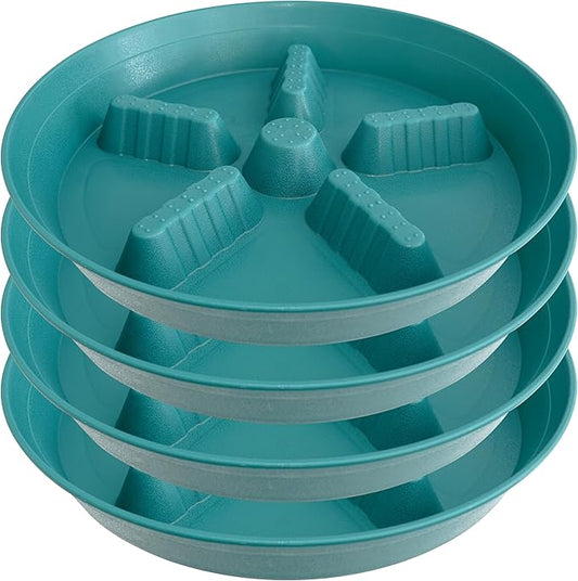 4 Pack Plant Saucer 12 inch, 8 10 14 17 inch, Plant Stand Plastic Plant Saucers by Unknown