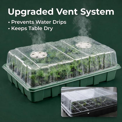 Gardzen 5 Pack BPA Free Seed Starter Tray Kit, 40 Cell Reusable Seedling Trays - Image 5