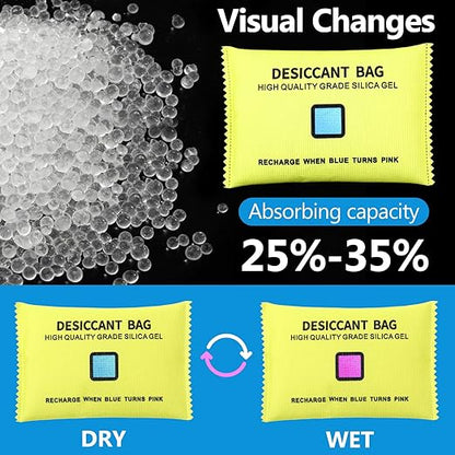 15 Pack 200 g Rechargeable Desiccant Packs Silica Gel Desiccant Moisture - Image 3
