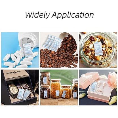 1 Gram 100 Packs Silica Gel Packets, Silica Packets, Food Grade Dessicant - Image 4