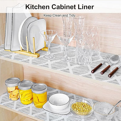 Drawer and Shelf Liner for Kitchen Cabinet, Non-Adhesive Cabinet Liners 18in x - Image 4