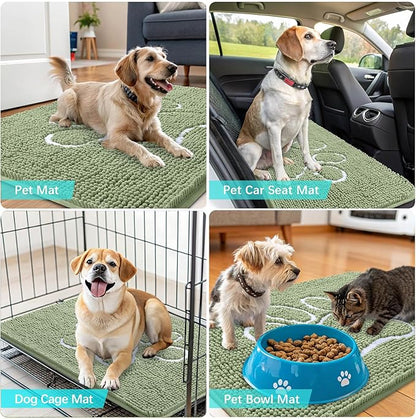 OLANLY Dog Door Mat for Muddy Paws 30x20, Paw Print Design, Absorbs Moisture - Image 7