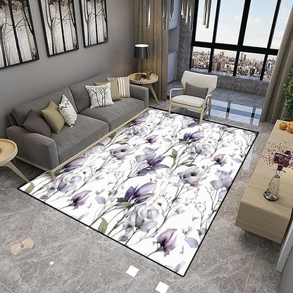 Watercolor Floral Runner: Moisture Barrier Area Rug - Image 4