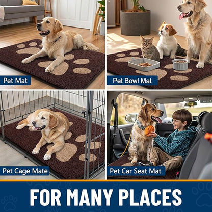 Smiry Dog Door Mat for Muddy Paws, Absorbs Moisture and Dirt, Low-Profile - Image 7