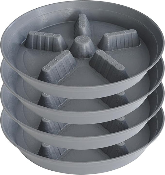4 Pack Plant Saucer 12 inch, 8 10 14 17 inch, Plant Stand Plastic Plant Saucers by Unknown