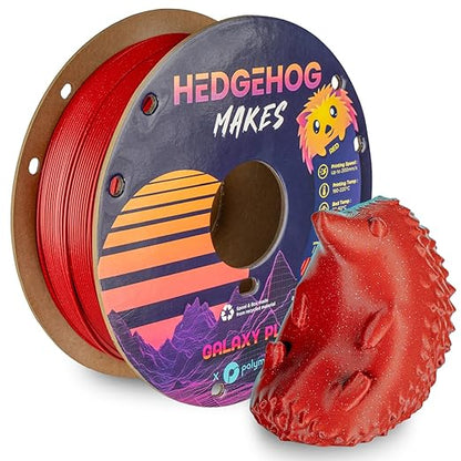 Polymaker Galaxy PLA Filament Hedgehog Makes Galaxy Red 1.75mm 1kg 3D Printer by Polymaker