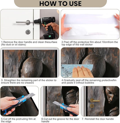 3D Door Stickers, Peel and Stick Vinyl Wallpaper, Self-Adhesive Mural - Image 5