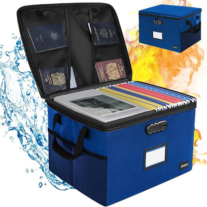 DEEGO File Box with Lock, Fireproof Document Box Organizer - Image 4