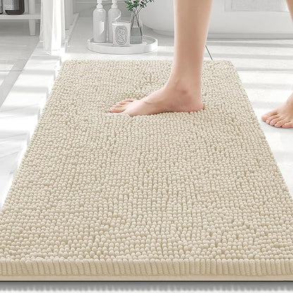 Smiry Luxury Chenille Bathroom Rugs 30x20, Extra Soft and Absorbent Shaggy Bath by Smiry