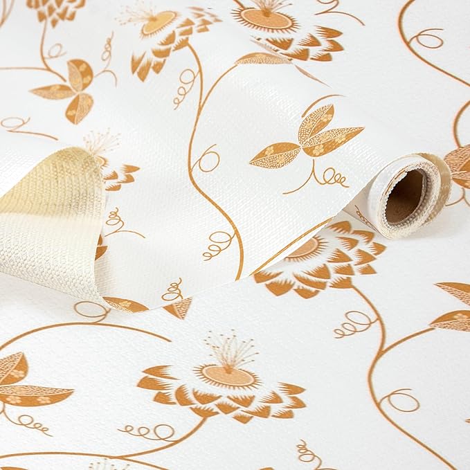RAY STAR Shelf Liner, 12 Inch x 10 Feet Non Adhesive Floral Kitchen Cabinet by RAYSTAR