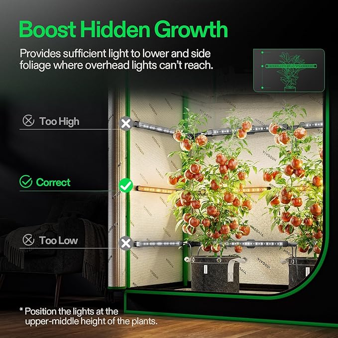 VIVOSUN Lumaray LED Grow Light Bars 16”, Full Spectrum Side Lighting - Image 5