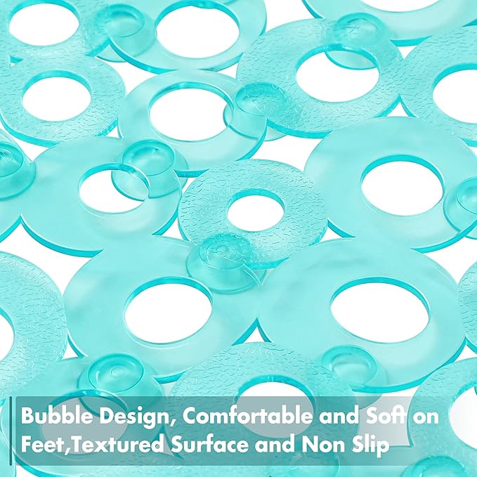 WELTRXE Oval Bathtub Mat Non Slip, Shower Mat - Image 4