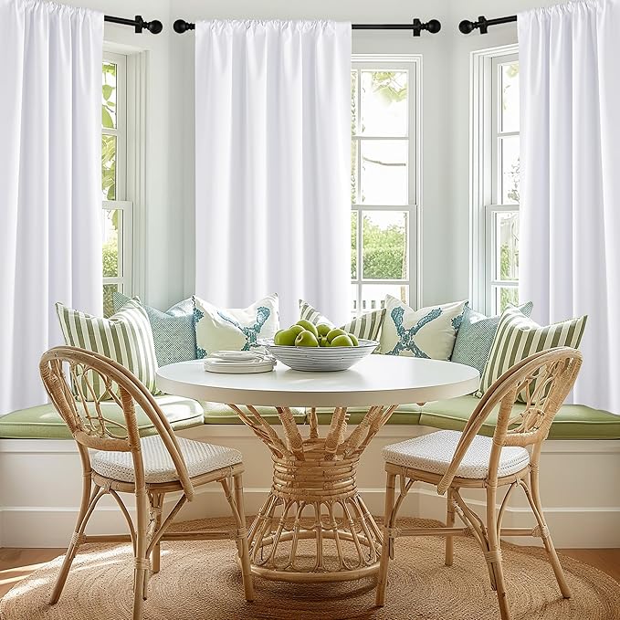 NICETOWN Bedroom 100% Blackout Curtains, 2 Panels, 34 by 63, Snow White - Image 4