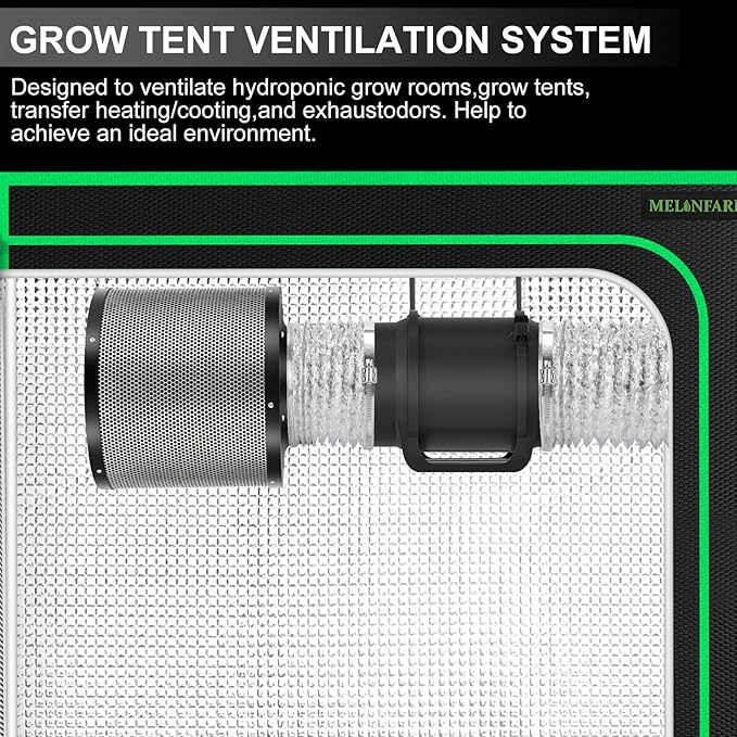 MELONFARM Air Filtration Kit, 8 Ft Ducting & Rubber Coupler, Air Cooling and - Image 9