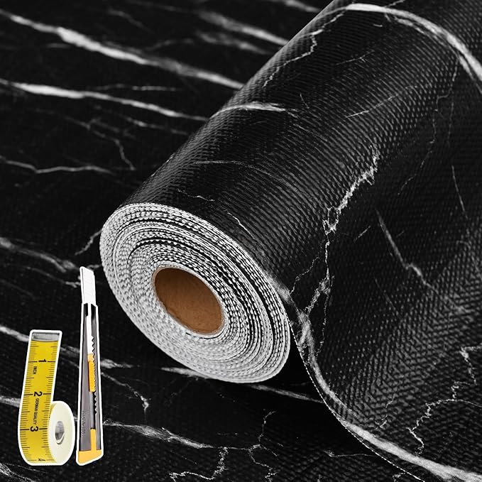 Drawer and Shelf Liner for Kitchen Cabinet: 12 in X 30 Ft Non Slip Waterproof by Kimhan