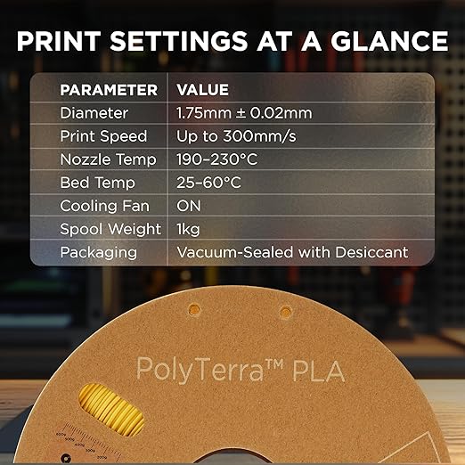 Polymaker Matte PLA Filament Savannah Yellow 1.75mm 1kg 3D Printing Filament - Image 6